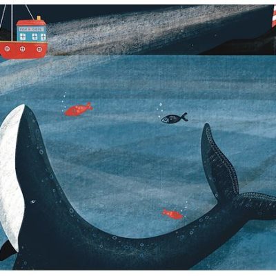 Enhance your space with our Whale 2 A4 Print, a stunning ocean-themed artwork featuring a majestic whale swimming underwater amidst rising bubbles and three smaller fish companions. Above the serene sea, the iconic red boat Pepe & Chele drifts gracefully in front of a picturesque lighthouse, set against a captivating backdrop of blue and gray sky and ocean. This detailed maritime art print is perfect for nautical enthusiasts and home decor lovers alike.